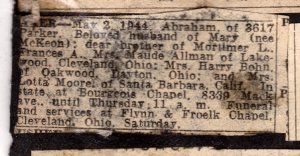 Detroit Obituaries From The Scrapbooks